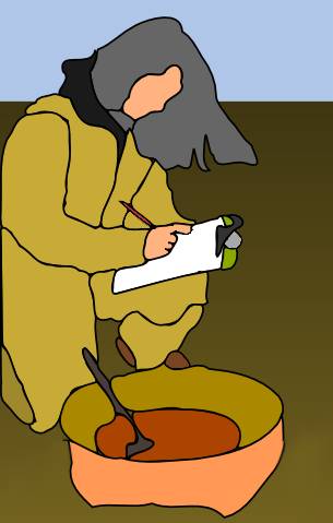 Graphic of researcher taking measurements